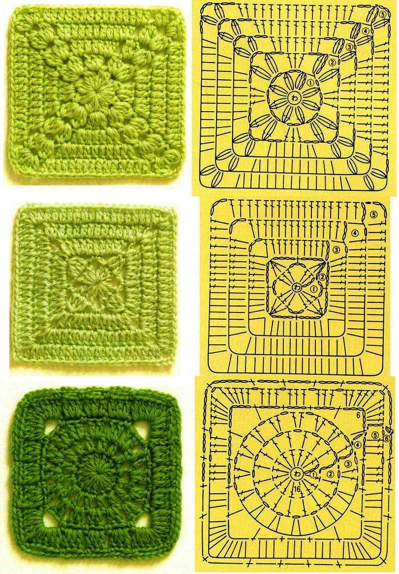 12 inch knitted square patterns