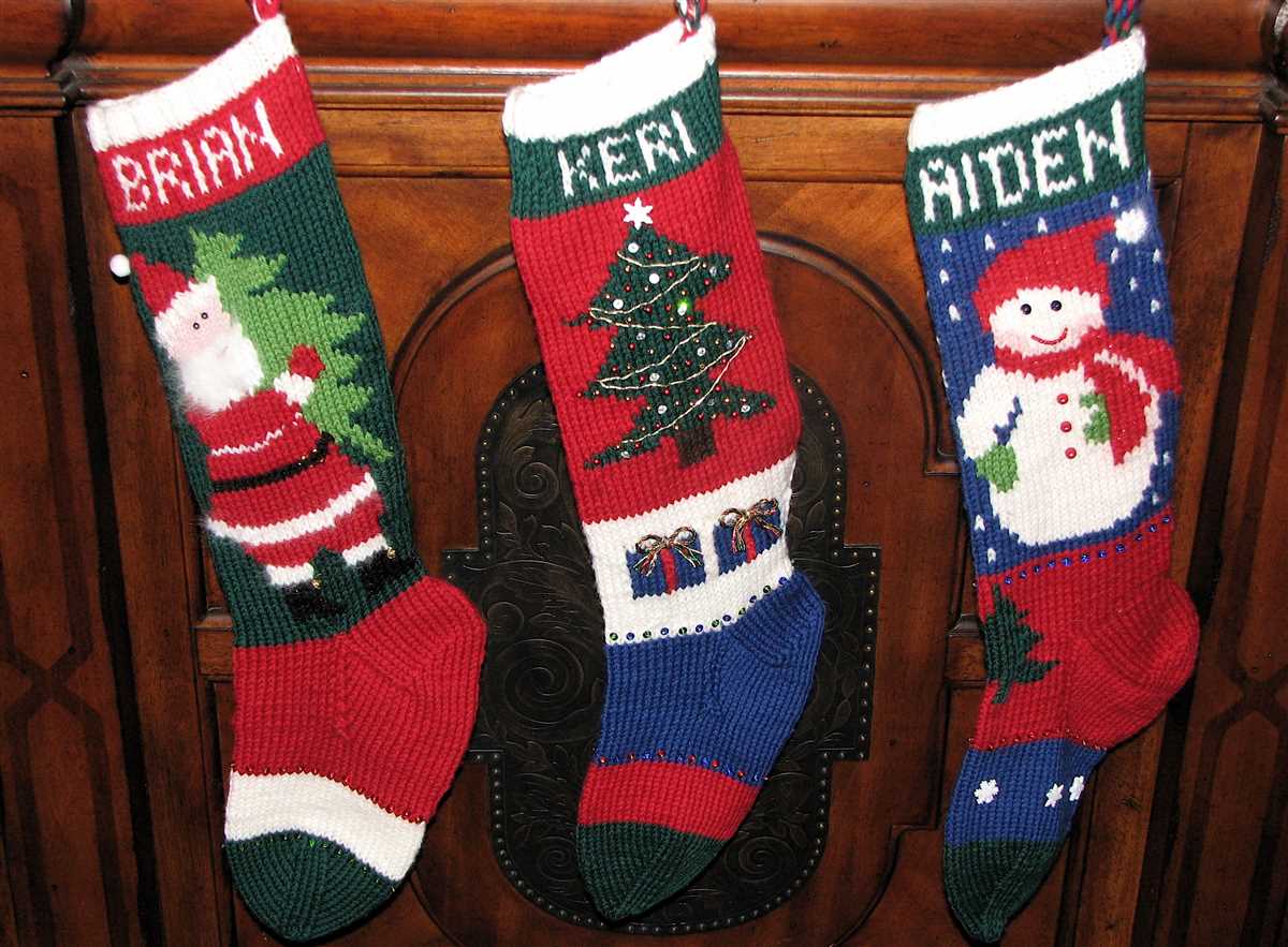 1940's christmas stocking knitting pattern