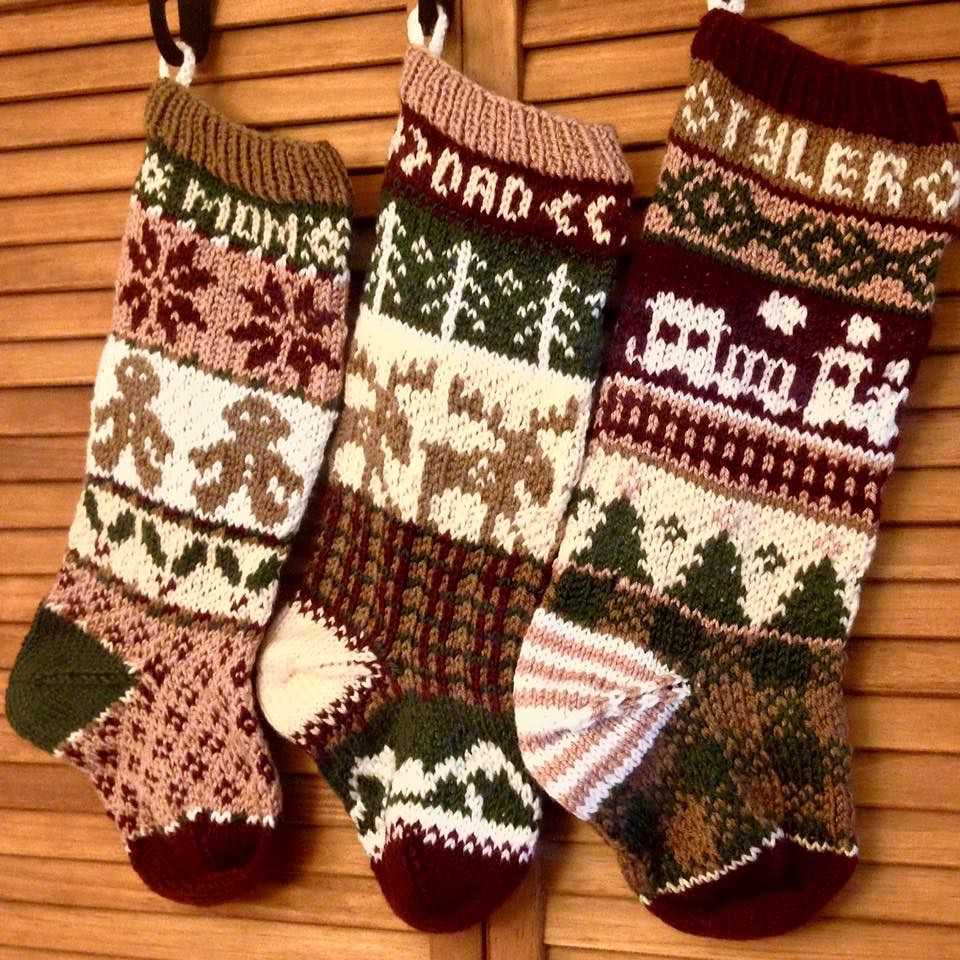 1940's christmas stocking knitting pattern