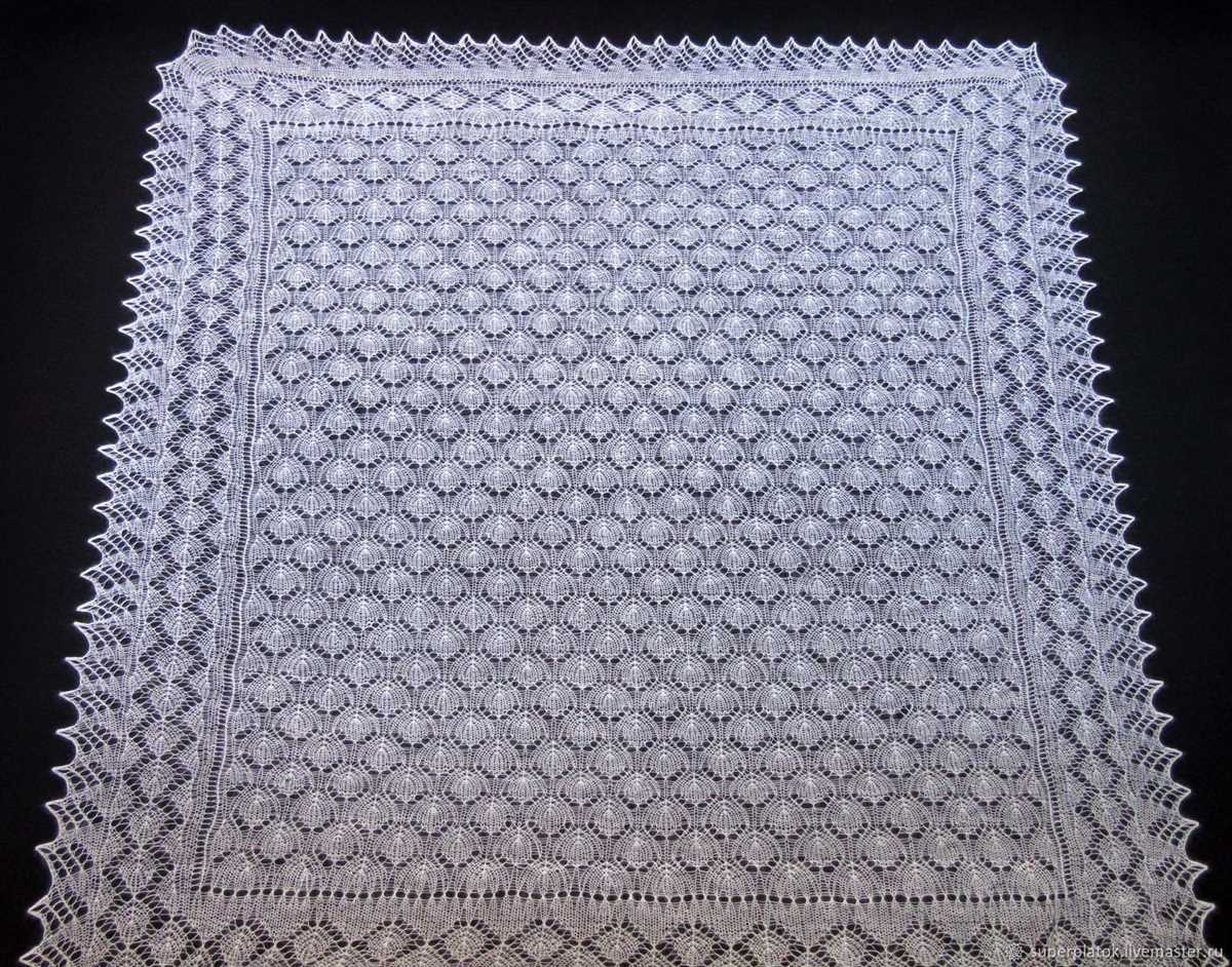 Knitted wedding shawl pattern