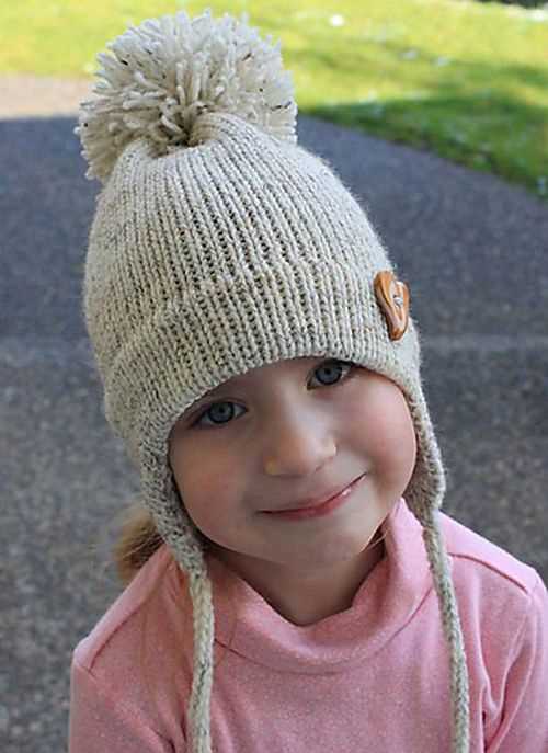 Children's earflap hat knitting pattern