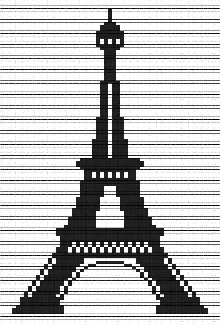 Eiffel tower knitting pattern