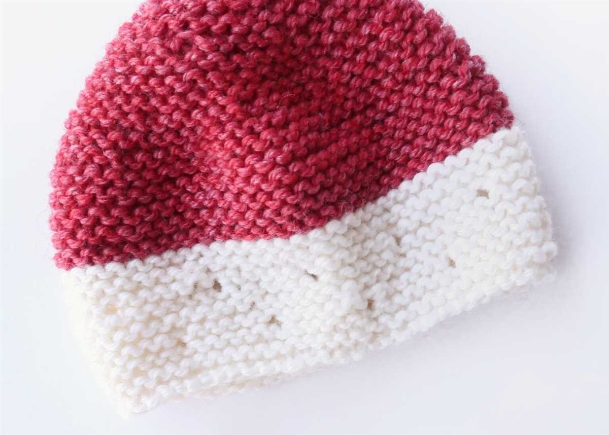 Newborn hat knitting pattern straight needles