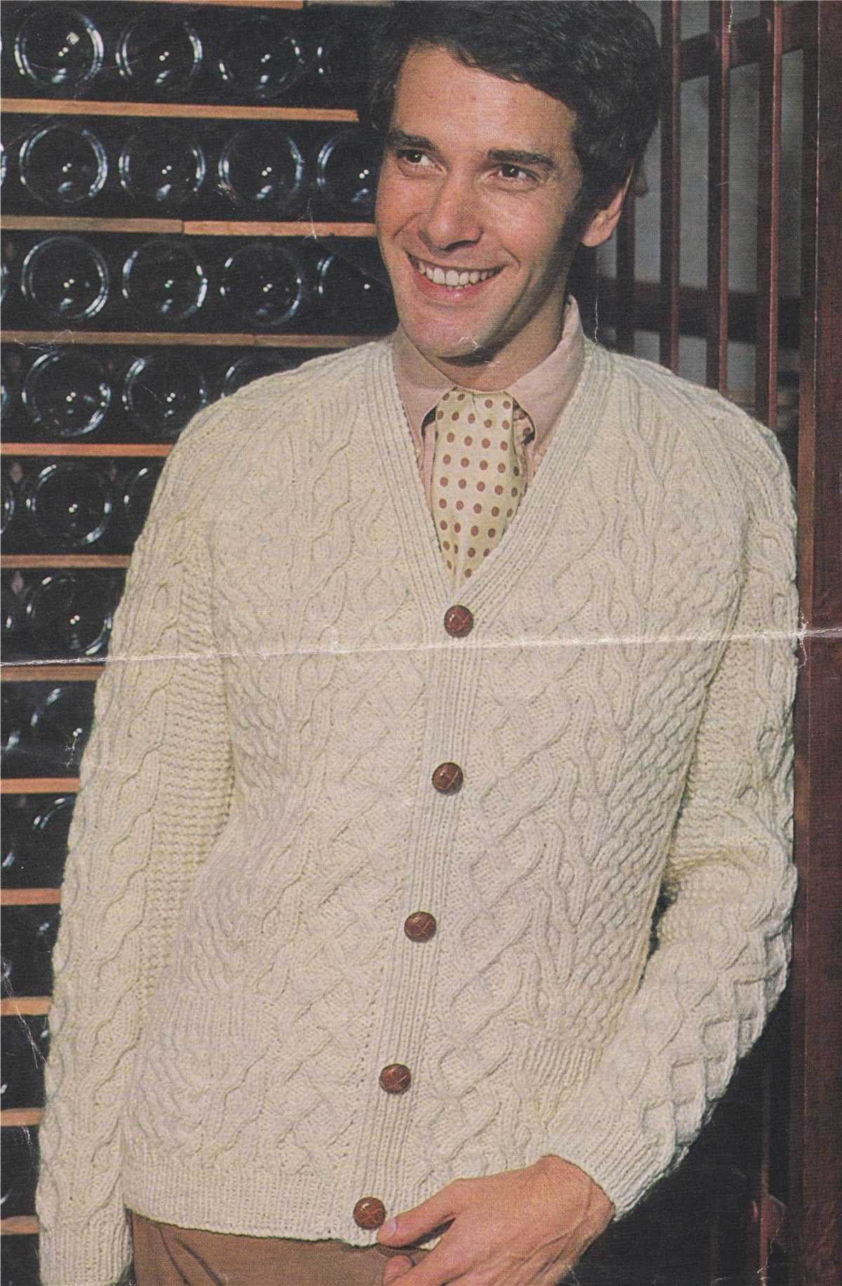 Aran knitting patterns for men's cardigans