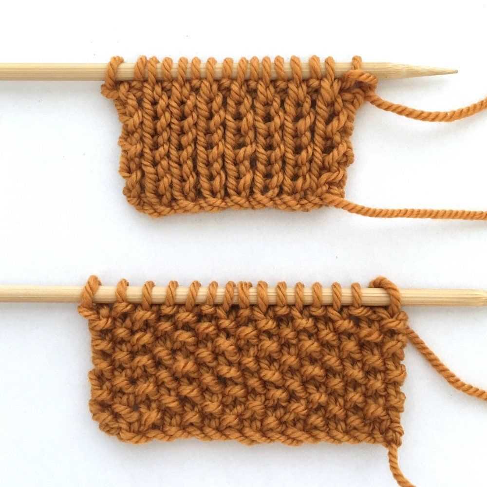 Knit two purl two pattern