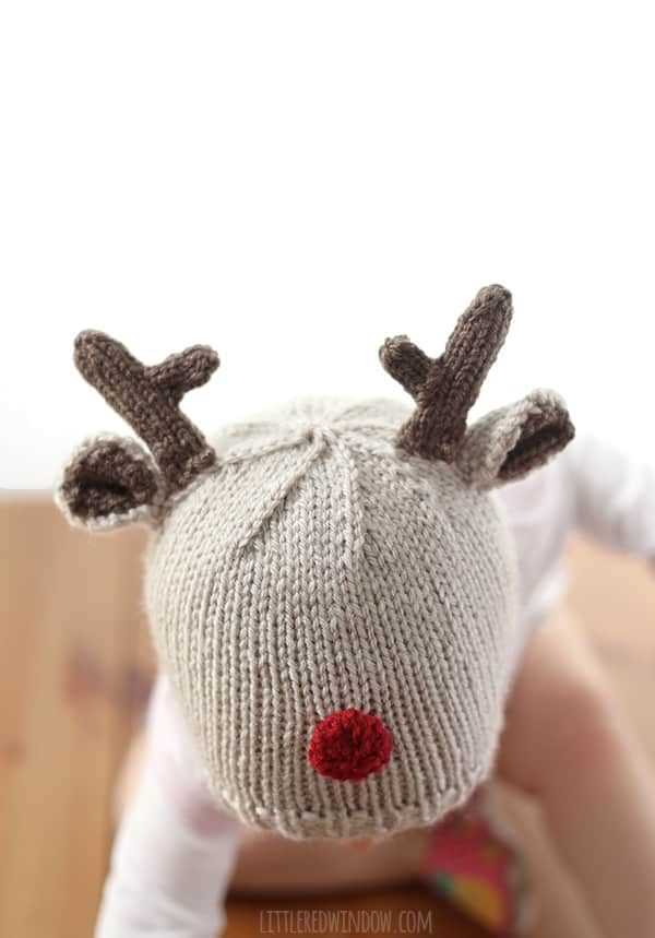 Dog reindeer hat knitting pattern free