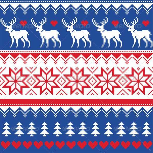 Ugly christmas sweater knit pattern