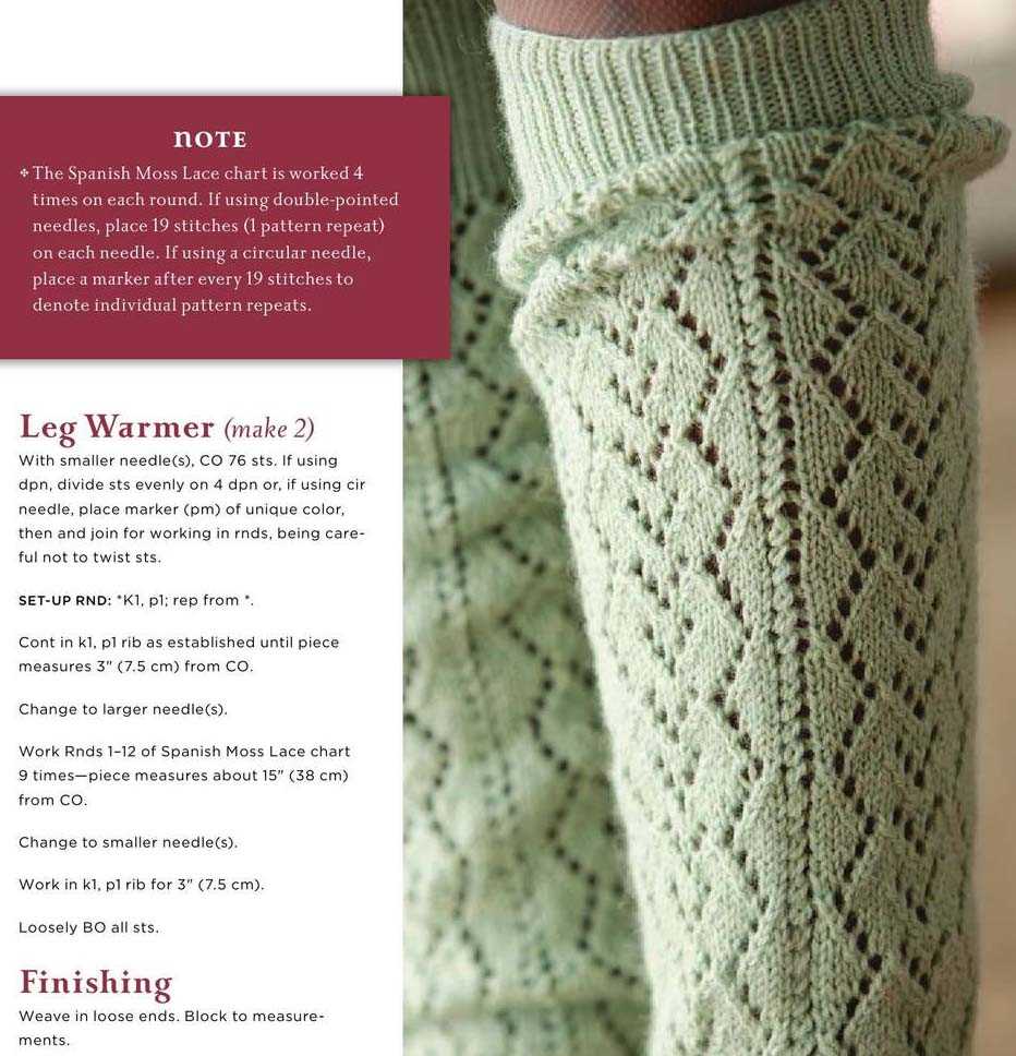 Leg warmers knit pattern