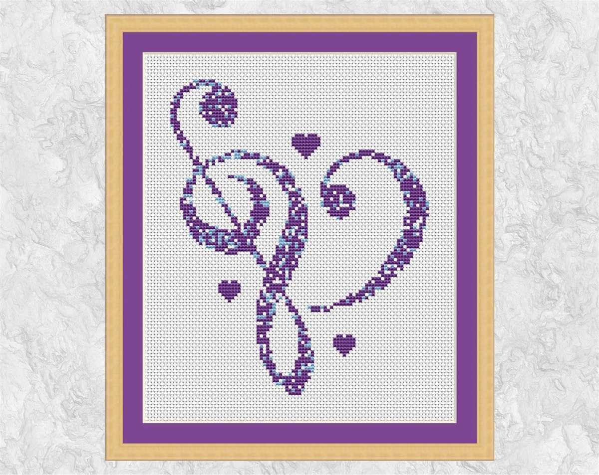 Treble clef knitting pattern