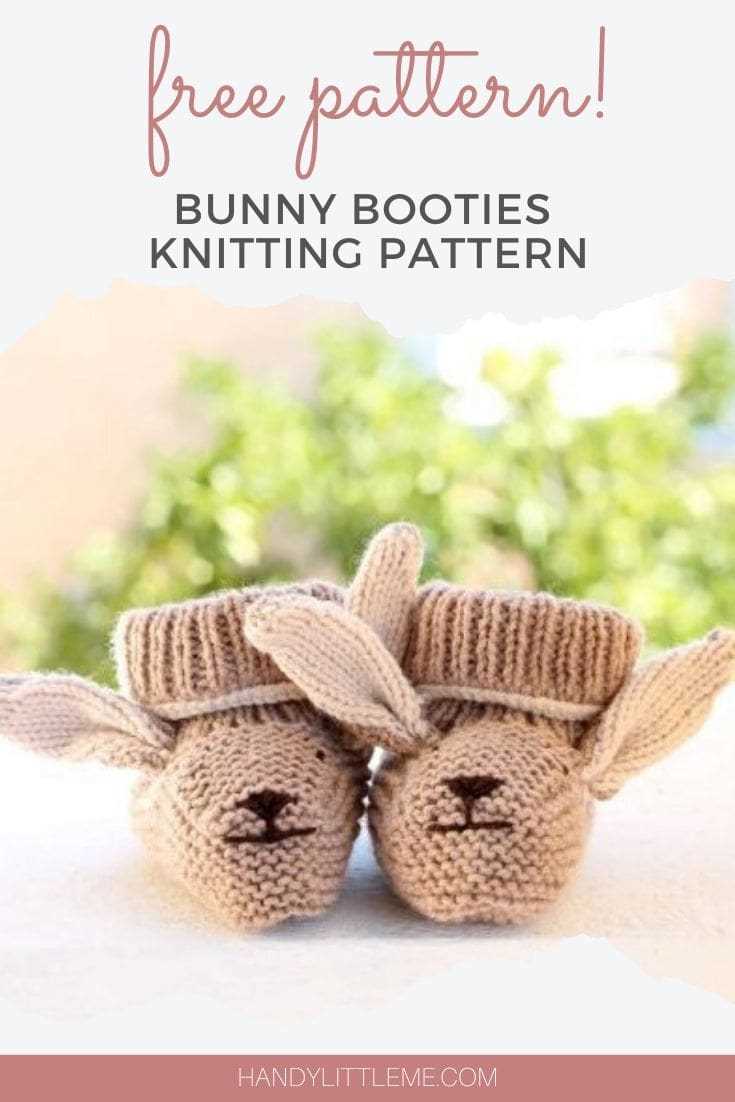 Bunny booties knitting pattern free