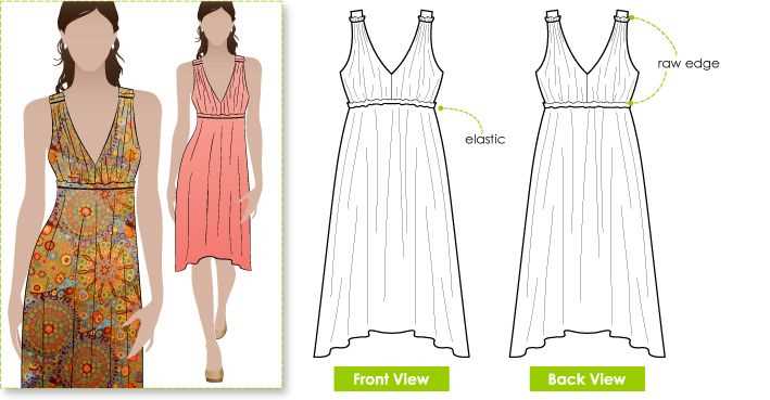 Knit maxi dress sewing pattern