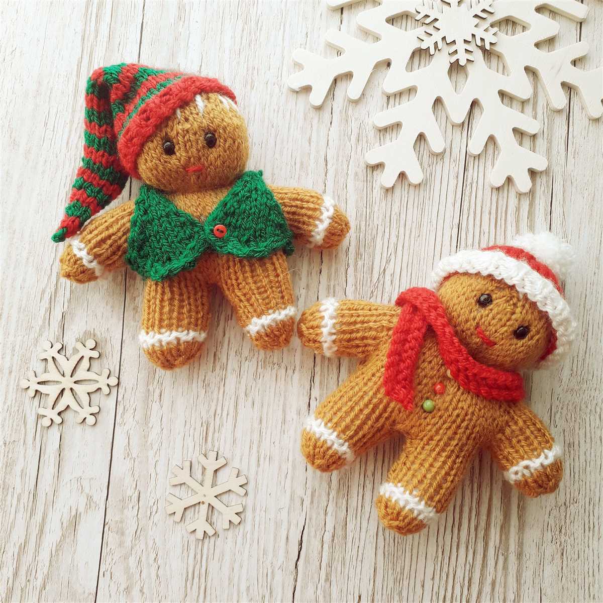 Free knitted gingerbread man pattern