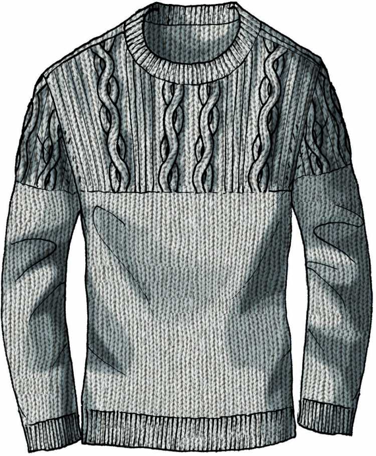 Knit flat sweater pattern