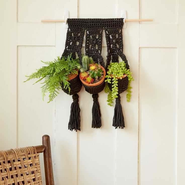 Knit plant hanger free pattern