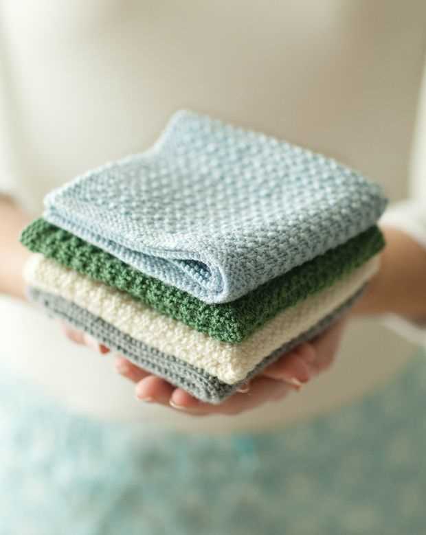 Knitted hand towel pattern