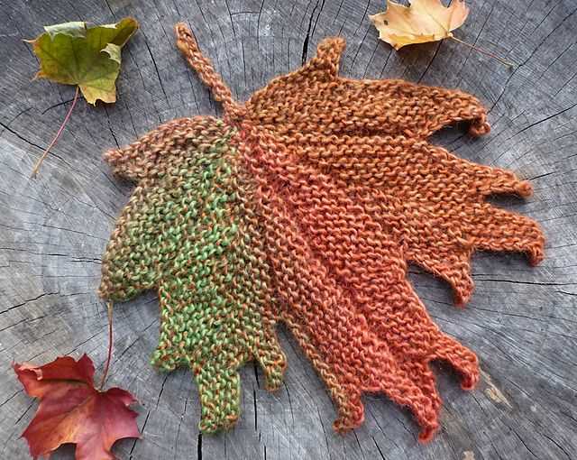 Falling leaves knitting pattern