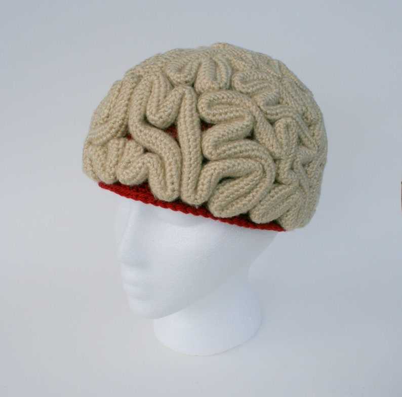 Knitted brain hat pattern free