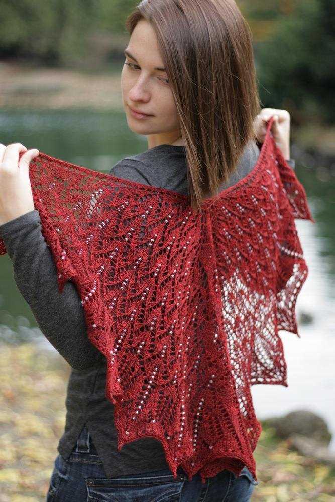 Beaded shawl knitting pattern