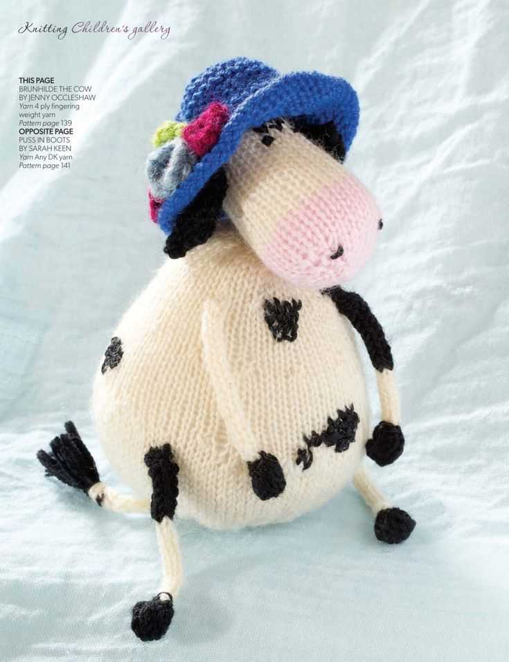 Free toy cow knitting pattern