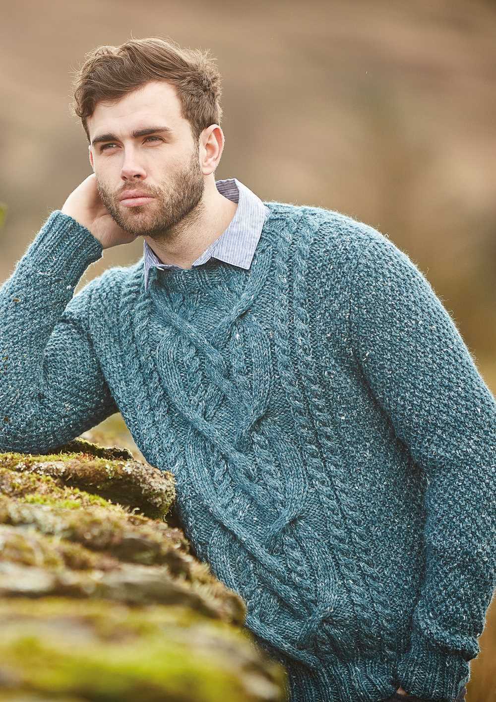 Mens cable knit cardigan pattern