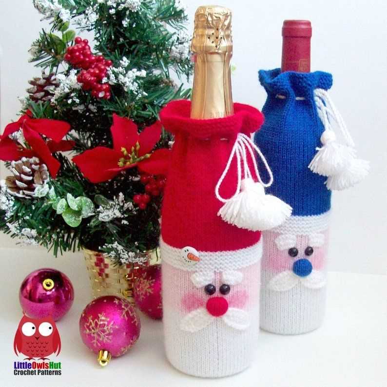 Wine bottle cover knitting pattern