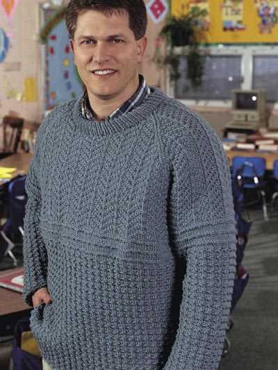 Free knitting pattern for men's raglan sweater