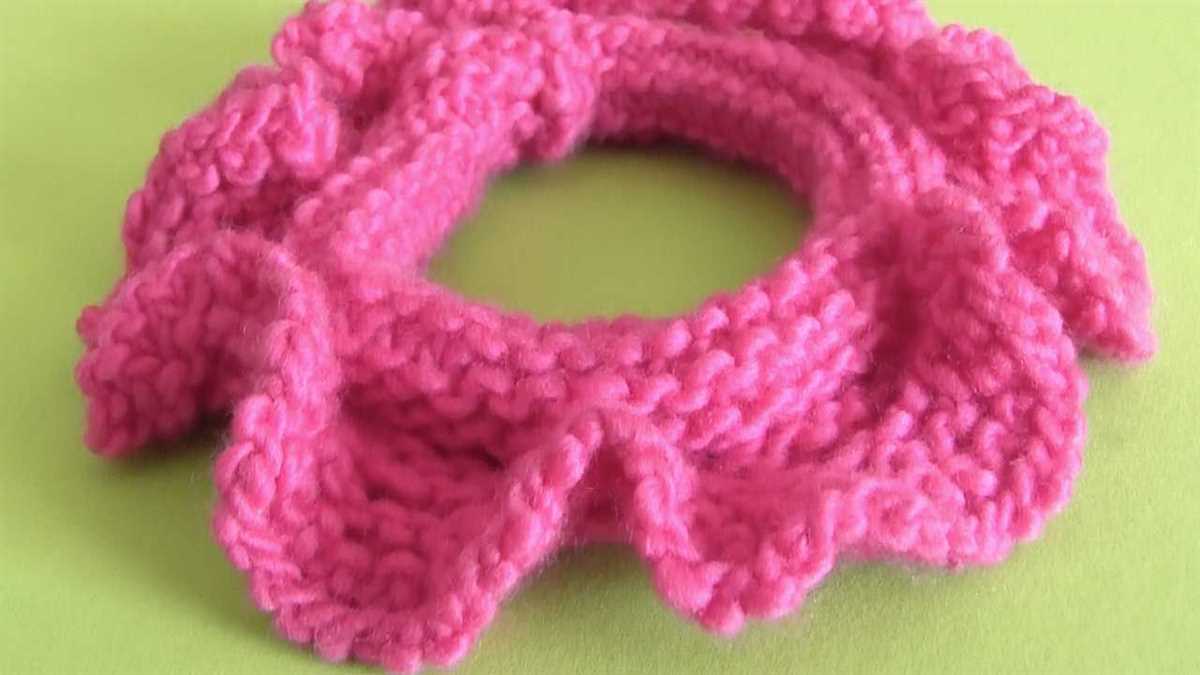 Hair scrunchie knitting pattern