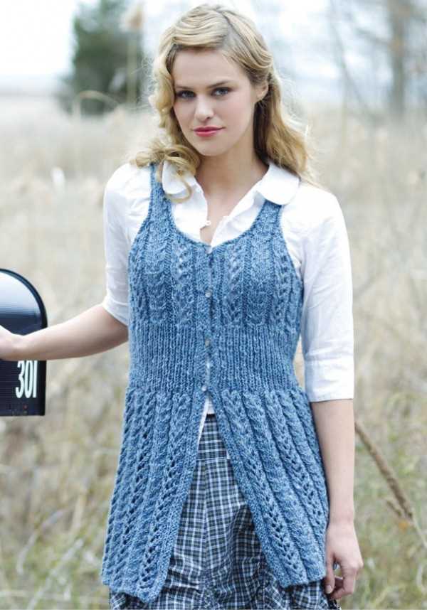 Knitted ladies vest pattern