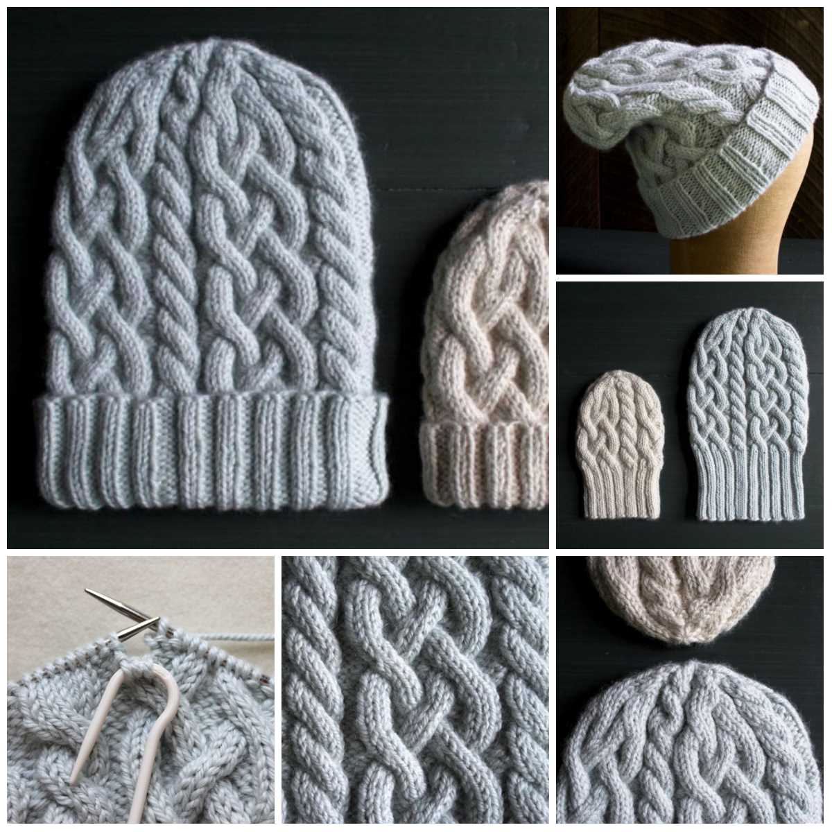 Horizontal cable knit hat pattern