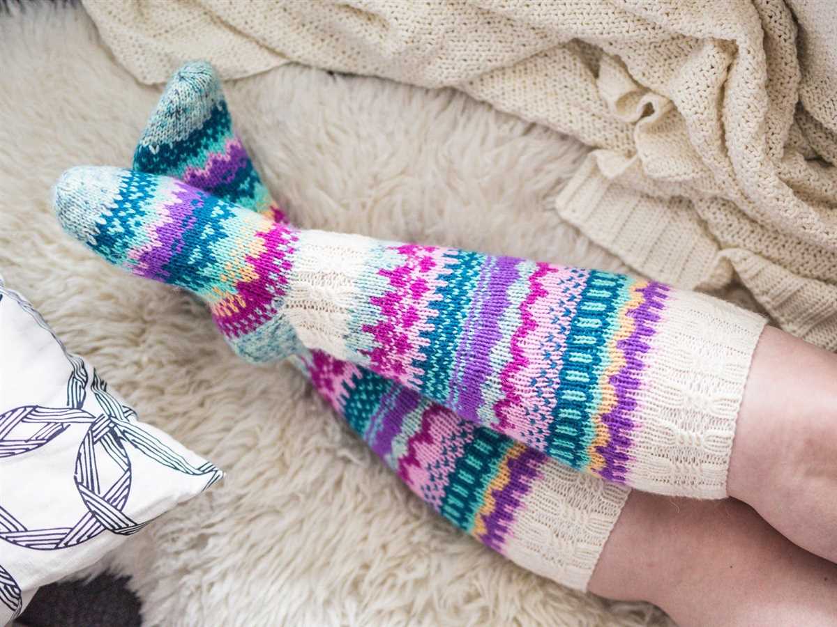 Men's thick socks knitting pattern