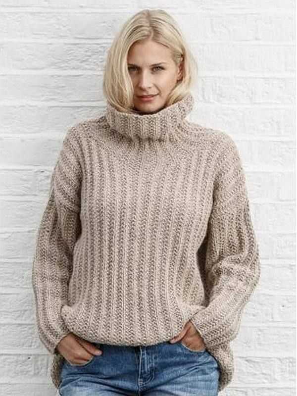 Ladies slouchy jumper knitting pattern