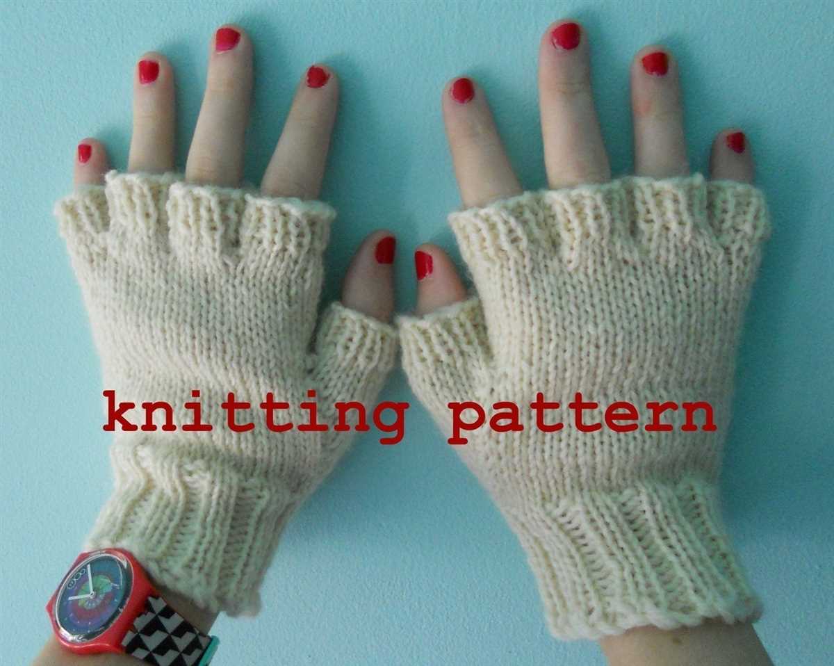 Free mens fingerless gloves knitting pattern pdf