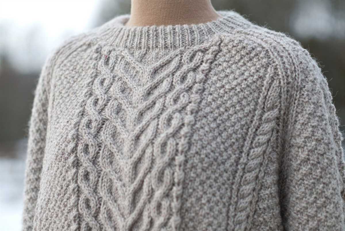 Aran honeycomb knitting pattern