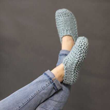 Knitted slippers free patterns easy