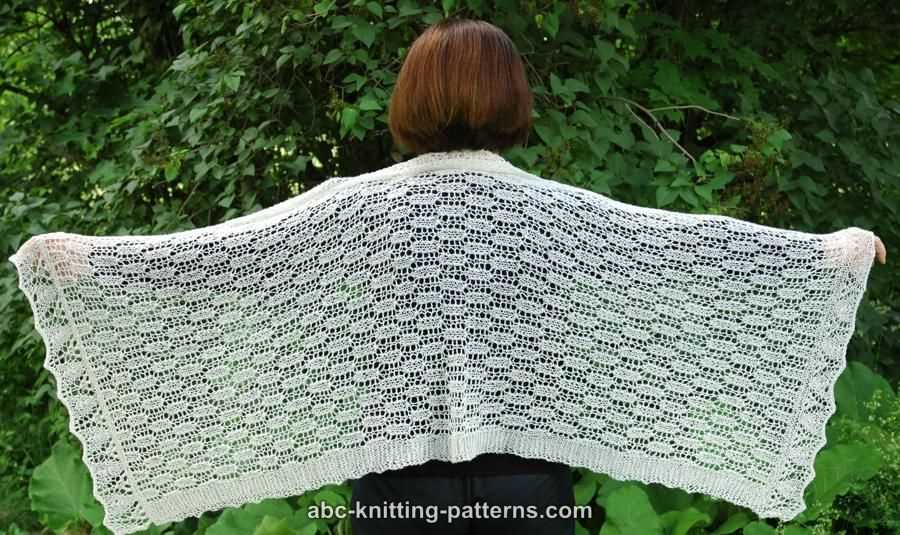 Rectangular shawl knitting pattern