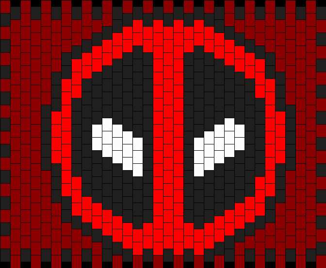 Deadpool knit hat pattern