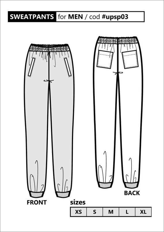 Knit sweatpants pattern