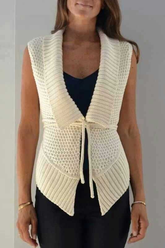 Knitted ladies vest pattern