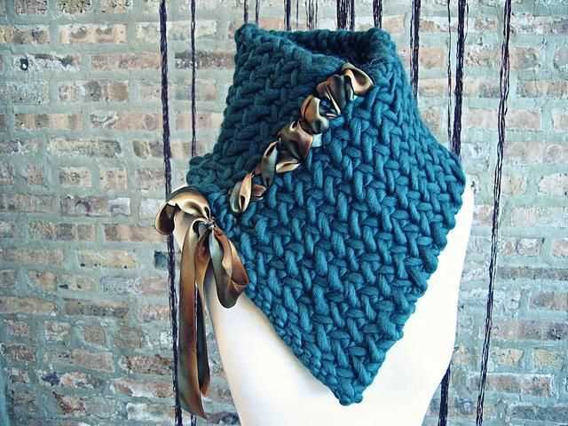 Pattern for knitted cowl neck warmer