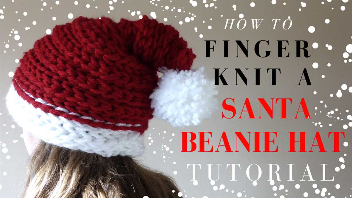 Santa hat knitted pattern