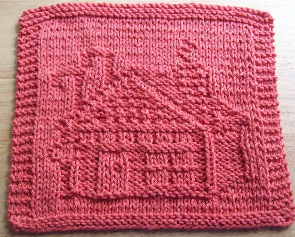 Reversible knitted dishcloth patterns