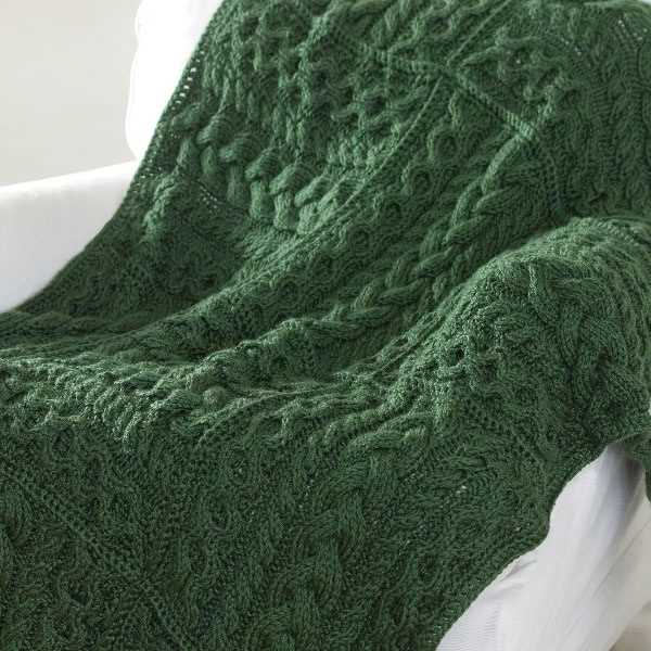 Aran blanket knitting pattern