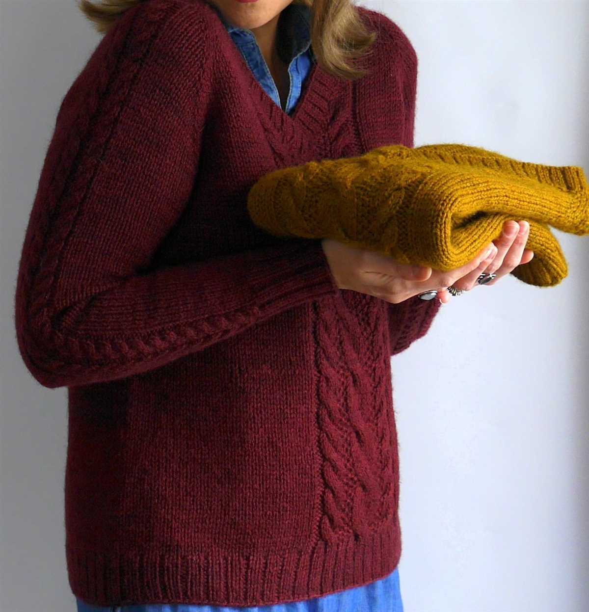 V neck cardigan knitting pattern