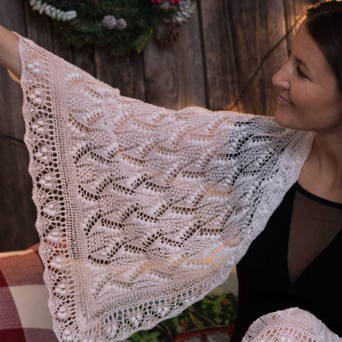 Knitted wedding shawl pattern