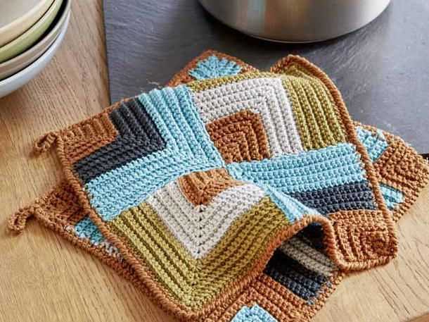 Pot holder knitting pattern beginners