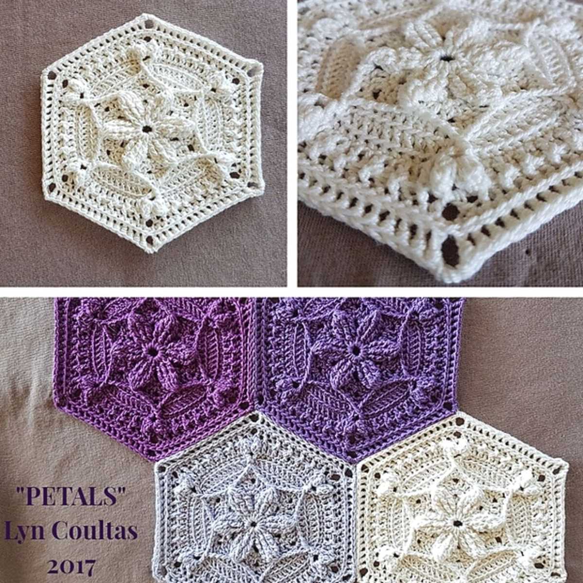 Knitted hexagon pattern