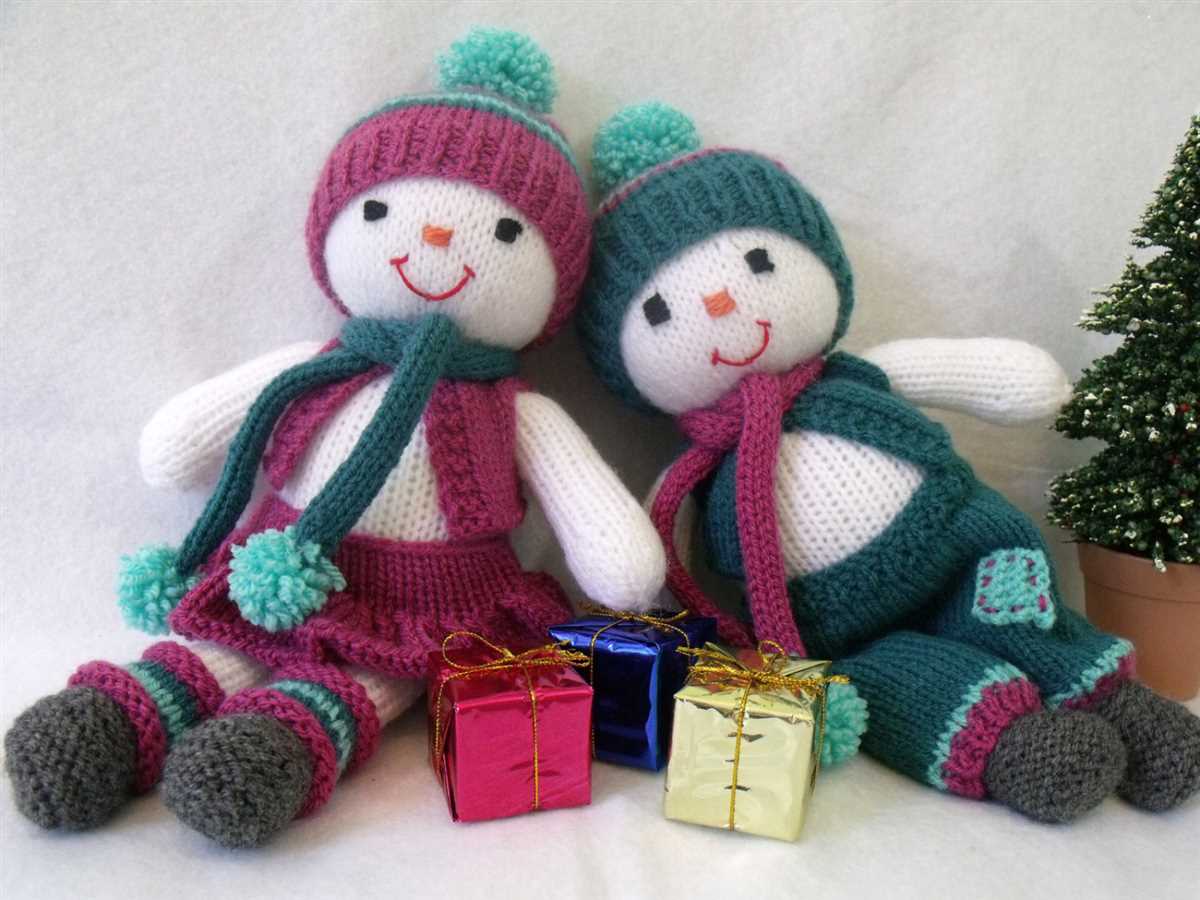 Snowman family knitting pattern