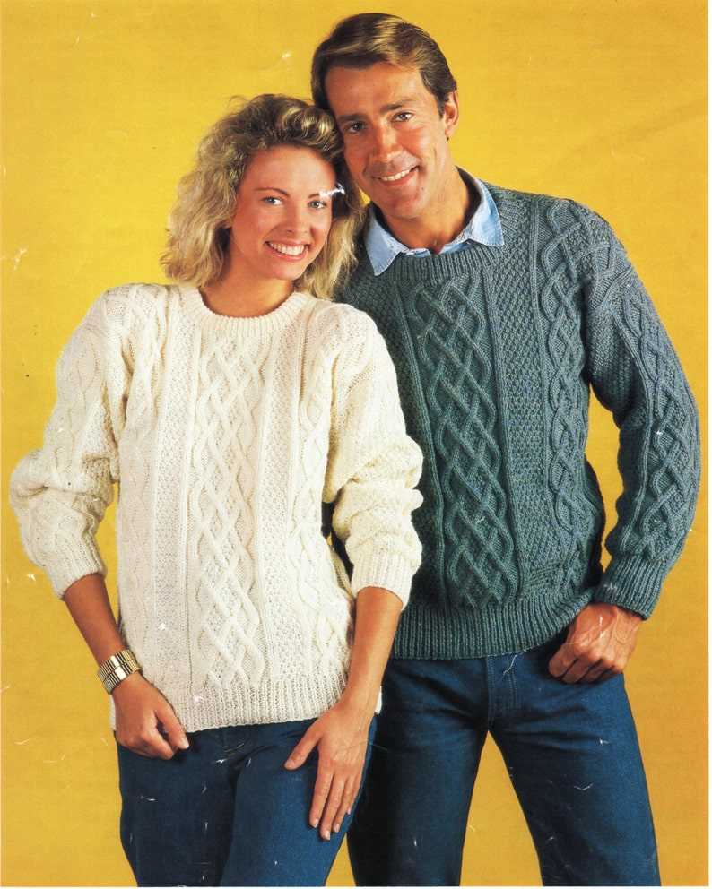 Free knitting pattern mens aran sweater