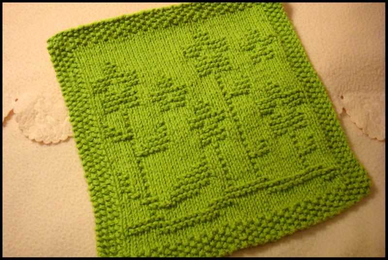 Dishcloth knitting pattern size 8 needles