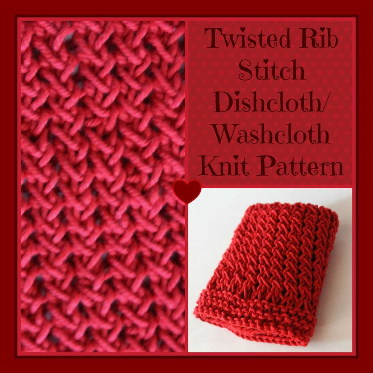 Dishcloth pattern knit easy